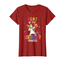Load image into Gallery viewer, Aunt of the Birthday Princess Gift Dabbing Unicorn Girl Mom T-Shirt