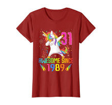 Load image into Gallery viewer, 31 Years Old 31th Birthday Unicorn Dabbing Shirt Girl Party T-Shirt