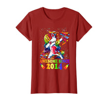 Load image into Gallery viewer, Awesome Since 2014 6th Birthday Unicorn Dabbing Girl Party T-Shirt