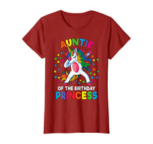 Load image into Gallery viewer, Auntie Of The Birthday Princess Dabbing Unicorn Party Gift T-Shirt