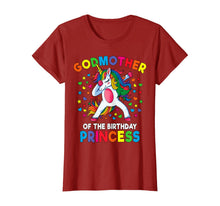 Load image into Gallery viewer, Godmother Of The Birthday Princess Dabbing Unicorn Party T-Shirt