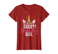 Load image into Gallery viewer, Daddy Of The Birthday Girl Father Gift Unicorn Birthday T-Shirt