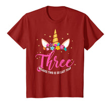 Load image into Gallery viewer, 3 Years Old Birthday Girl Gifts Unicorn 3rd Birthday T-Shirt
