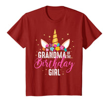 Load image into Gallery viewer, Grandma Of The Birthday Girl Grandma Gift Unicorn Birthday T-Shirt