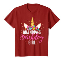 Load image into Gallery viewer, Grandpa Of The Birthday Girl Grandpa Gift Unicorn Birthday T-Shirt