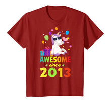 Load image into Gallery viewer, Kids Seven 7 Years Old Cute Unicorn Birthday Awesome Since 2013 T-Shirt