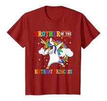Load image into Gallery viewer, Brother of the Birthday Princess Unicorn Girl T-Shirt T-Shirt