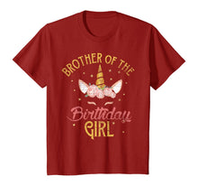 Load image into Gallery viewer, Brother Of The Birthday Girl Brother Gifts Unicorn Birthday T-Shirt