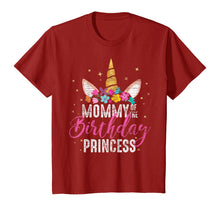 Load image into Gallery viewer, Mommy Of The Birthday Princess Mother Gift Unicorn Birthday T-Shirt