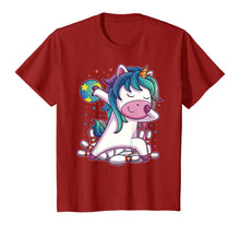 Load image into Gallery viewer, Dabbing Unicorn Bowling Birthday Party Gift For Girls T-Shirt