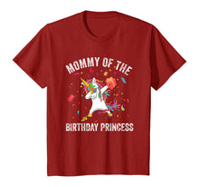 Load image into Gallery viewer, Mommy of the Birthday Princess Gift Dabbing Unicorn Girl Mom T-Shirt
