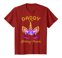 Load image into Gallery viewer, Daddy of the Birthday Princess Unicorn Girl T Shirt Outfit