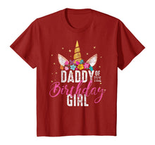 Load image into Gallery viewer, Daddy Of The Birthday Girl Father Gift Unicorn Birthday T-Shirt