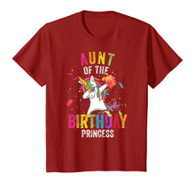 Load image into Gallery viewer, Aunt of the Birthday Princess Gift Dabbing Unicorn Girl Mom T-Shirt