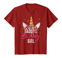 Load image into Gallery viewer, Daddy Of The B Day Girl Father Gifts Unicorn Birthday T-Shirt