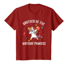 Load image into Gallery viewer, Brother of the Birthday Princess Gift Dabbing Unicorn Girl T-Shirt