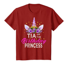 Load image into Gallery viewer, Tia Of The Birthday Princess Mother Girl Unicorn Birthday T-Shirt