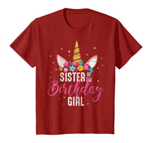 Load image into Gallery viewer, Sister Of The Birthday Girl Sibling Gift Unicorn Birthday T-Shirt