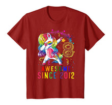 Load image into Gallery viewer, 8th Birthday Unicorn Dabbing Shirt Girl Awesome Since 2012 T-Shirt