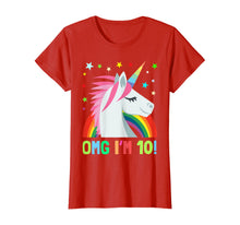 Load image into Gallery viewer, Unicorn Birthday Shirts For 10 Year Old Girls Boys OMG Gift