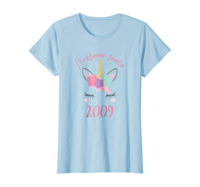 Load image into Gallery viewer, Unicorn Awesome Since 2009, Unicorn 9th Birthday Girl Shirt