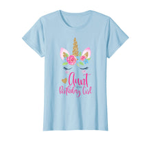 Load image into Gallery viewer, Womens Unicorn Aunt of the Birthday Girl Shirt Matching Party Tee