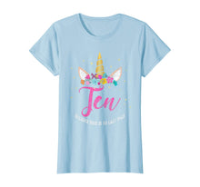 Load image into Gallery viewer, 10 Years Old Birthday Girl Gifts Unicorn 10th Birthday T-Shirt