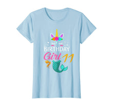 Load image into Gallery viewer, 11th Birthday Girl Unicorn Shirt Mermaid Tail 11 Years Old