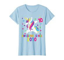 Load image into Gallery viewer, 10th Birthday Dabbing Unicorn Awesome Since 2010 Party T-Shirt