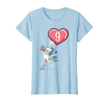Load image into Gallery viewer, Skating UNICORN 9 year old | 9th Birthday Girl Shirt Gift