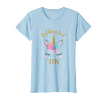 Load image into Gallery viewer, 10th Birthday Unicorn Outfit, 10th Birthday Girl Shirt
