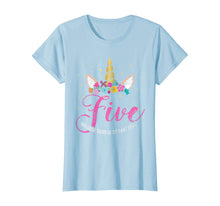 Load image into Gallery viewer, 5 Years Old Birthday Girl Gifts Unicorn 5th Birthday T-Shirt