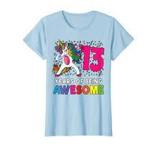 Load image into Gallery viewer, 13th Birthday Dabbing Unicorn Party Gift 13 Years Old Girls T-Shirt