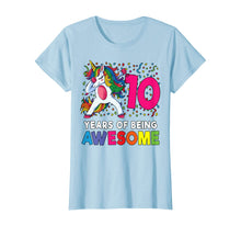 Load image into Gallery viewer, 10th Birthday Dabbing Unicorn Party Gift 10 Years Old Girl T-Shirt