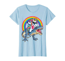 Load image into Gallery viewer, Dabbing Unicorn Dinosaur T rex T shirt Kids Girls Boys Space