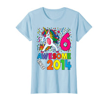 Load image into Gallery viewer, 6th Birthday Dabbing Unicorn Party Gift For 6 Years Old Girl T-Shirt