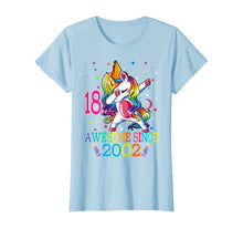 Load image into Gallery viewer, Awesome Since 2002 Dabbing Unicorn 18th Birthday Gift Girls T-Shirt