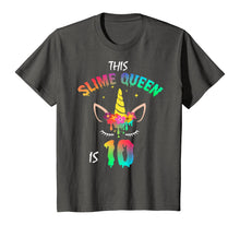 Load image into Gallery viewer, This Slime Queen Is 10-10th Birthday Girl Unicorn and Slime T-Shirt