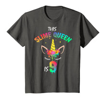 Load image into Gallery viewer, This Slime Queen Is 9-9th Birthday Girl Unicorn and Slime T-Shirt