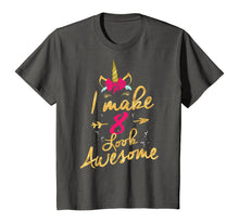 Load image into Gallery viewer, Kids 8th Birthday Unicorn Gift Shirt I Make 8 Look Awesome T-Shirt