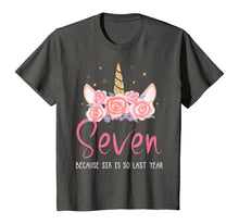 Load image into Gallery viewer, 7 Years Old Birthday Girl Gifts Unicorn 7th Birthday T-Shirt