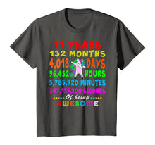 Load image into Gallery viewer, 11 Yrs Old 132 Months of Being Awesome 11th Birthday Unicorn T-Shirt
