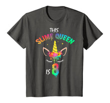 Load image into Gallery viewer, This Slime Queen Is 8-8th Birthday Girl Unicorn and Slime T-Shirt
