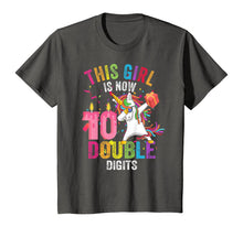 Load image into Gallery viewer, This Girl Is Now 10 Double Digits Gift Unicorn 10th Birthday T-Shirt