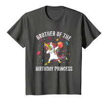 Load image into Gallery viewer, Brother of the Birthday Princess Gift Dabbing Unicorn Girl T-Shirt