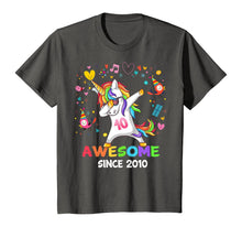 Load image into Gallery viewer, Dabbing Unicorn Awesome Since 2010 - 10th Birthday T-Shirt