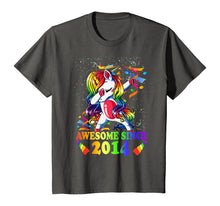 Load image into Gallery viewer, Awesome Since 2014 6th Birthday Unicorn Dabbing Girl Party T-Shirt