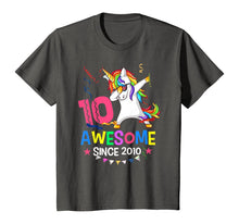 Load image into Gallery viewer, Girls 10th 10yr Birthday Unicorn Dabbing Awesome Since 2010 T-Shirt