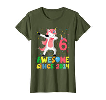 Load image into Gallery viewer, Cute Unicorn Dabbing Birthday Kids 6 Years Old 6th Bday T-Shirt