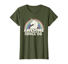 Load image into Gallery viewer, Unicorn 34st Birthday Gift Rainbow 1986 T-Shirt